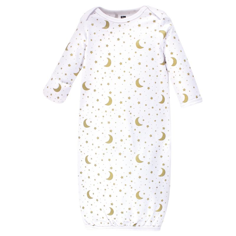 Hudson Baby Cotton Gowns, Navy Stars & Moon, Preemie/Newborn, 2 of 5