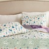 Inhand Microfiber Print Quilt Bedding Set, Flower print Soft Lightweight Coverlet For All Season - 4 of 4