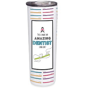 Elanze Designs Amazing Dentist Multicolored Toothbrushes 20 ounce Stainless Steel Travel Tumbler - 1 of 4