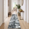 Area Rugs for Living Room Bedroom Modern Abstract Rug Low Pile Non Slip Farmhouse Plaid Carpet - 3 of 4
