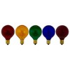 Northlight 5ct Transparent G40 Globe Christmas Replacement Light Bulbs - 2" Multi-Color - 2 of 2