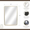 Cheung's Cheungs Nuvelle Gold Metal Curved Rectangular Wall Mirror - 2 of 4