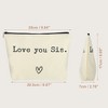 Unique Bargains Women's Birthday Makeup Bag Beige 1 Pc - 4 of 4