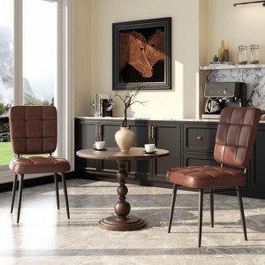 Dining Chairs Set of 2/4/6/8, Upholstered Kitchen Chairs with Thick Cushion for Dining Room - 1 of 4