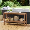 WestinTrends Malibu 55" All Weather HDPE Outdoor Patio Two Shelf Table - 2 of 4