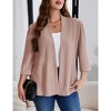 Clearlove Womens Plus Size Cardigan Casual 3/4 Sleeve Waffle Knit Duster Open Front Tops - 4 of 4