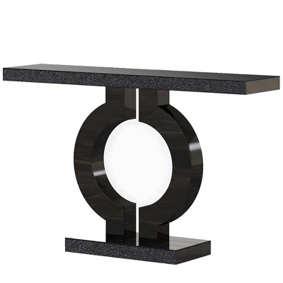 NicBex 31.69" H Modern Mirrored Console Table with O-Shaped Base Sofa Table for Entryway Living Room