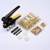 Yescom Grommet Tool Kit 1/2" 3/8" 7/32" Solid Brass Eyelets Washers 900 pcs & Hole Puncher #0 #2 #4 Hand Press Machine - 2 of 4