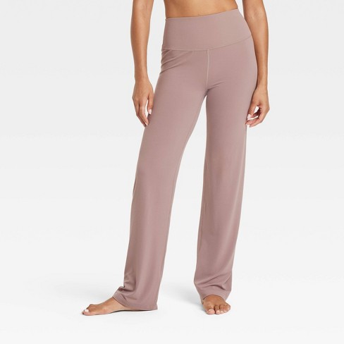 Women s Everyday Soft High rise Straight Leg Pants All In Motion Light Brown Xs Target