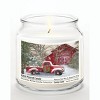 Courtside Market Barn with Truck Candy Cane 18oz Soy Wax Candle Glass Jar & Lid - 2 of 3
