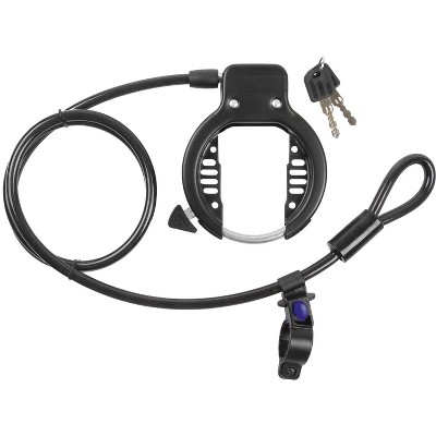 Ringloop Frame Lock with Cable, Black