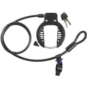 Ringloop Frame Lock with Cable, Black - 1 of 3