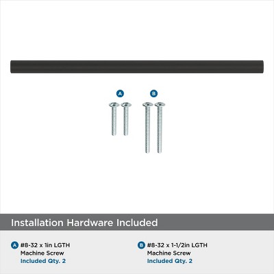 Matte Black 8-13/16 Inch Modern Cabinet Drawer Pull