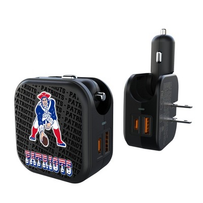 NFL AFC Historic Teams Text Backdrop 18-Watt 2 in 1 USB A/C Charger
