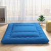 Infans Queen Futon Mattress Japanese Floor Sleeping Pad Washable Cover Carry Bag Blue - 3 of 4