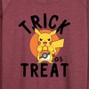 Women's - Pokémon - Trick Or Treat Lightweight French Terry Wide Neck Long Sleeve Shirt - 2 of 4