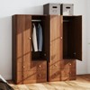 Storage Cabinet, 2 Doors 2 Drawers, Walnut - 3 of 4