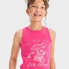 Peanuts Girls' High Neck Graphic Tank Top - Pink - 2 of 4