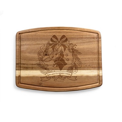 Toscana Disney Mandalorian Grogu Holiday Ovale Acacia Cutting Charcuterie Board