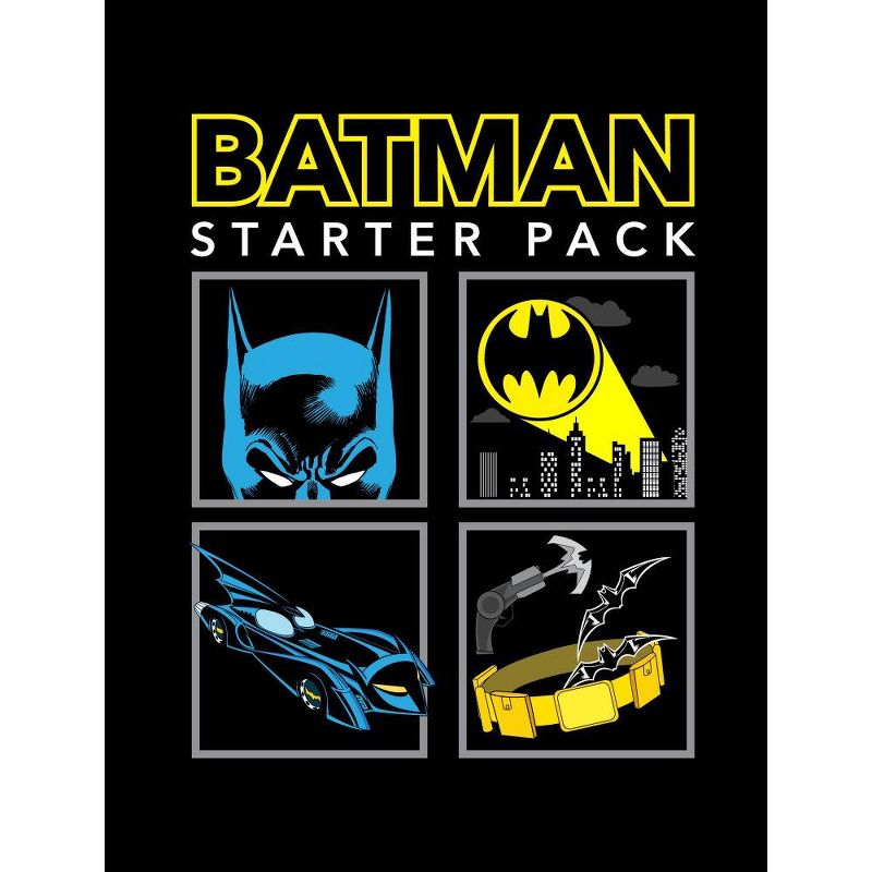 Batman Starter Pack Black T-shirt Toddler Boy to Youth Boy, 2 of 3
