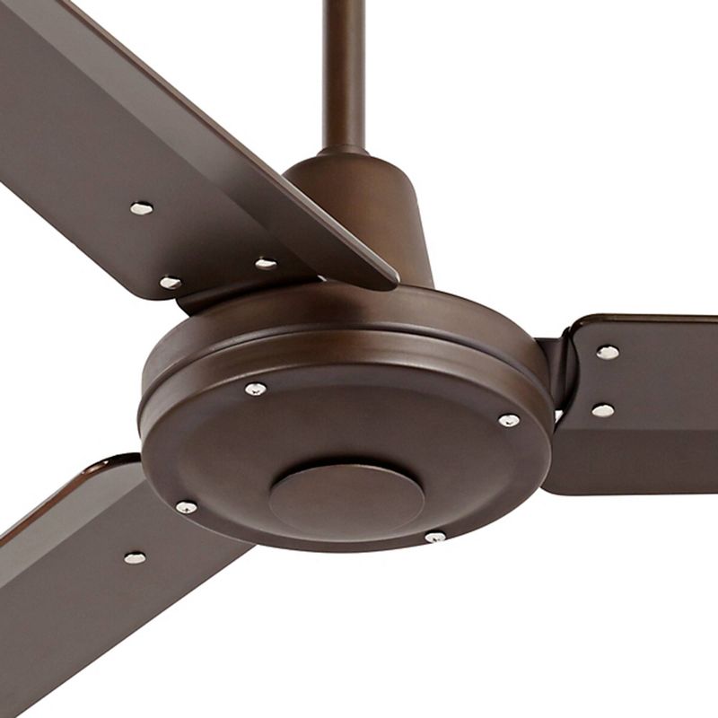 52" Casa Vieja Plaza DC Industrial Rustic 3 Blade Indoor Outdoor Ceiling Fan with Remote Control Oil Rubbed Bronze Damp Rated for Patio Exterior House, 3 of 10