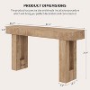 COZONY 63" Rustic Oak Console Table – Narrow Farmhouse Entryway Table with Open Shelf for Living Room, Hallway, Sofa Back - 3 of 4