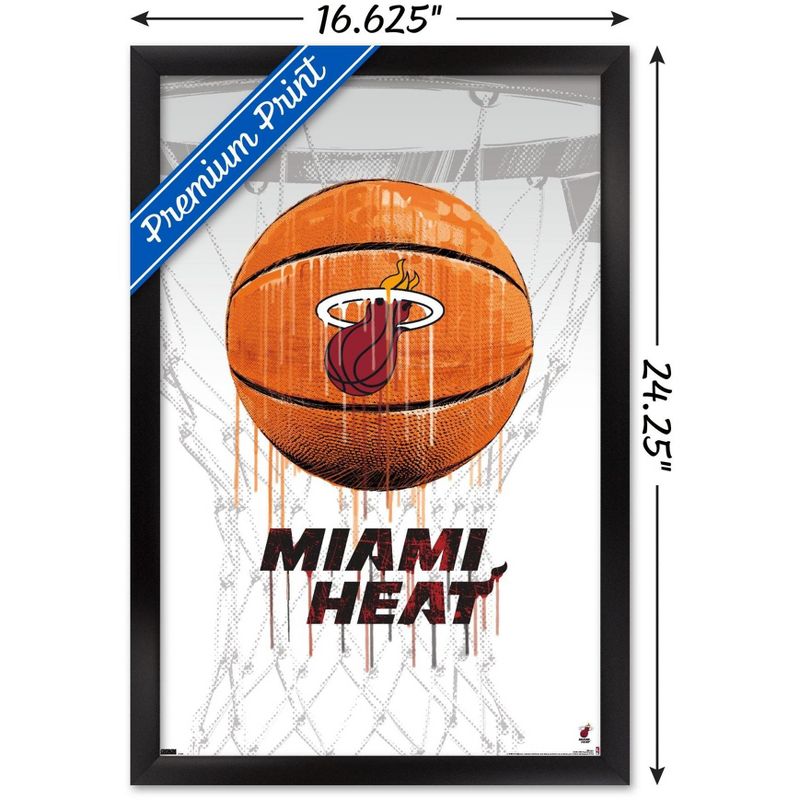 Trends International NBA Miami Heat - Drip Basketball 21 Framed Wall Poster Prints, 3 of 7