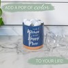 Elanze Designs Happy Place Navy Blue X-Large Cork Bottom, Kitchen Counter, Ceramic Stoneware, Coffee, Tea and Hot Chocolate, Machine Brewing, K - 4 of 4