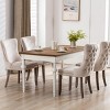 KTMBDW Dining Chair Set of 2, Modern Wing-Back Chairs with Backstitching Nailhead Trim and Solid Wood Legs for Kitchen Living Room, Upholstered - 3 of 4