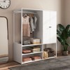 TIRAMISUBEST Austral 3 Door Armoire with Drawers - Mobile Lateral Filing Cabinet, Locking Wheels, Adjustable Shelf - 2 of 4