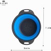 Collapsible Colander, 2 Pcs Large And Small Silicone Kitchen Strainer for Draining Pasta, Vegetable and Fruit By ELITRA HOME, Blue - 4 of 4