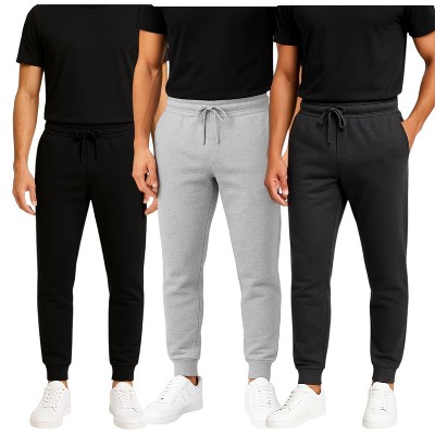 Mens 3 Pack Fleece Joggers Ultra Soft