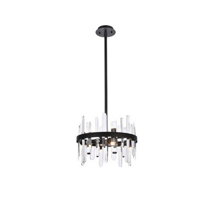 Elegant Lighting Serena 8 - Light Pendant in  Black