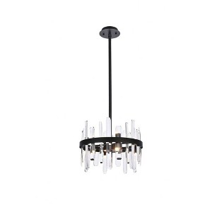 Elegant Lighting Serena 8 - Light Pendant in  Black - 1 of 4