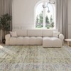Machine Washable Rug Vintage Floral Rug Distressed Oriental Rug with Non Slip Backing, Low Pile Thin Soft Carpet - 2 of 4