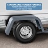 Trailer Fenders, Single Axle Trailer Fenders - 2 Pack Heavy Duty Steel Fenders Fit 14"-16" Tires for Car Hauler/Cargo/Landscape/Utility Trailers - 4 of 4