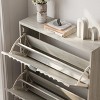 Bella Depot Fluted Shoe Cabinet with 2 Flip Drawers - 4 of 4