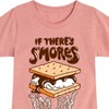 Girls' - Instant Message - If There's S'mores, I'm In Fitted Short Sleeve Graphic T-Shirt - 2 of 4