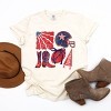 Football Flag Red and Blue - Womens Garment Dyed Tee - 3 of 3