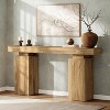 Wooden 63-Inch Long Console Table, Farmhouse Entryway Table Behind Couch, Modern Foyer Stand Entry Station for Living Room, Entrance, Hallway - 2 of 4