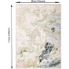Machine Washable Non-Slip Rubberback Runner Modern Abstract Geometric Print Carpet Traditional Area Rug for Hallway, Bedroom, Living Room - 2 of 4