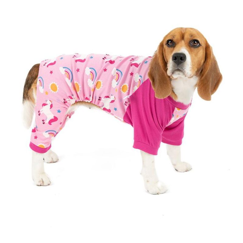 Leveret Dog Cotton Pajamas Unicorn Rainbow S, 2 of 3