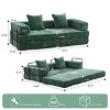 Convertible Modern Floor Sofa Bed with Memory Foam and Chenille Upholstery for Living Room Comfort -3irtyhousy - 4 of 4