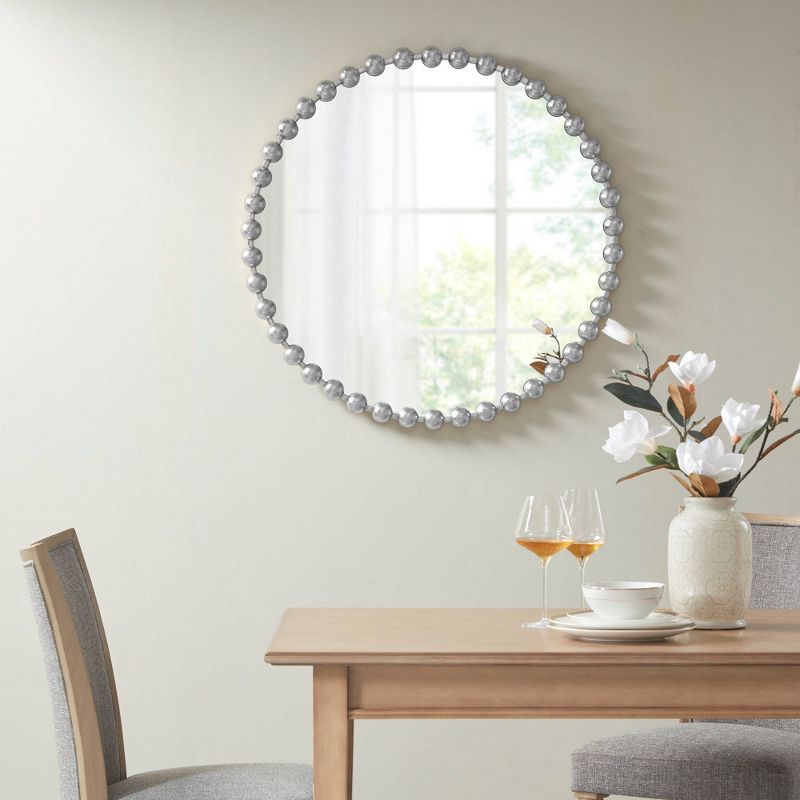 36&#34; Dia Marlowe Round Decorative Wall Mirror Silver, 4 of 9