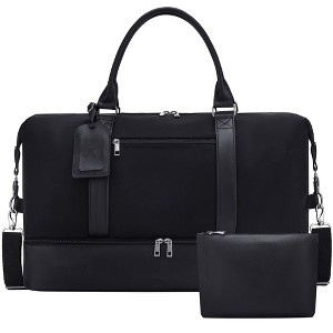 Generic Weekender Bags for Women - Large Travel Duffel Bag 2-Piece Set with Shoe Compartment - 1 of 4