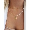 Elegant 14K Gold Plated Initial Pearl Link Chain Necklace: A Personalized and Timeless Treasure for Every Occasion. - 2 of 2