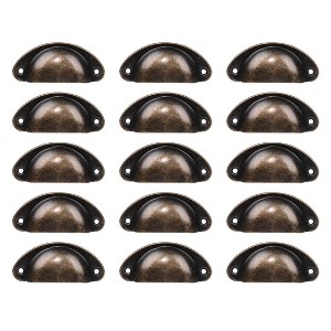 Unique Bargains Metal Drawer Cabinet Bin Cupboard Pulls 2.6" Hole 15 Pcs - 1 of 4