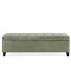 CAVINAS Velvet Storage Ottoman Bench, Button-Tufted Lift-Top Ottoman Foot Rest, Entryway Padded Footstool for Living Room, Upholstered Bedroom Bench - 3 of 4