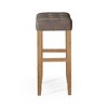 Maven Lane Harper Backless Vegan Leather Bar Stool, Weathered Oak/Grey-Set of 2 - 3 of 4