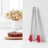 Unique Bargains Pcs Food Tongs Glove-Shaped Ice & Food Tongs Dishwasher Safe Stainless Steel Silicone 5 Inch 1 Pcs - 2 of 3